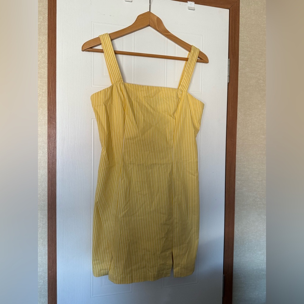 Yellow pin striped dress